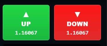 UP and DOWN trade buttons.